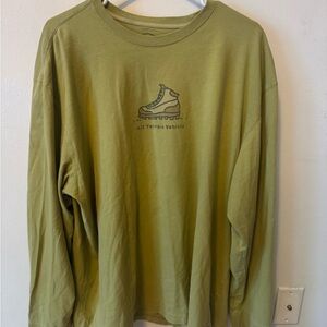 Life Is Good Olive Green Long Sleeve Tee